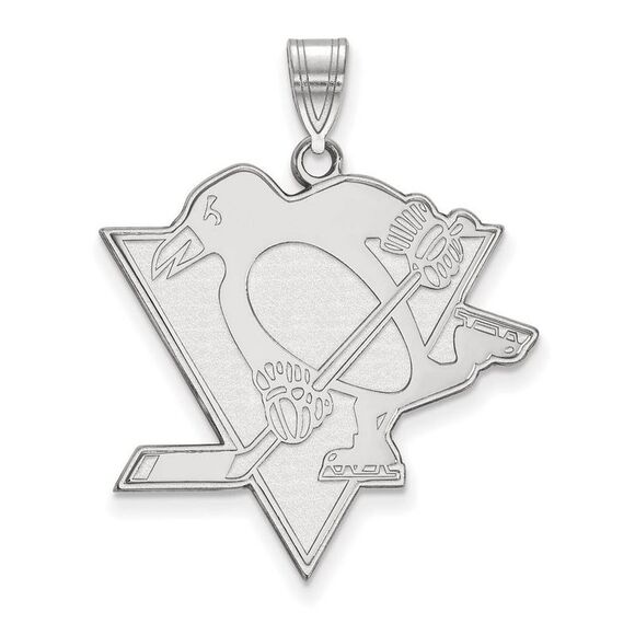 Sterling Silver NHL Pittsburgh Penguins XL Pendant